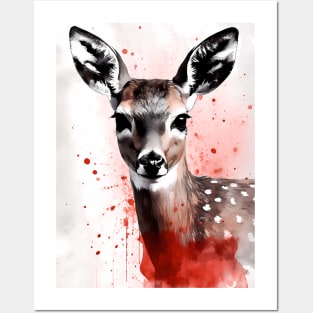 Roe Deer Ink Painting Posters and Art